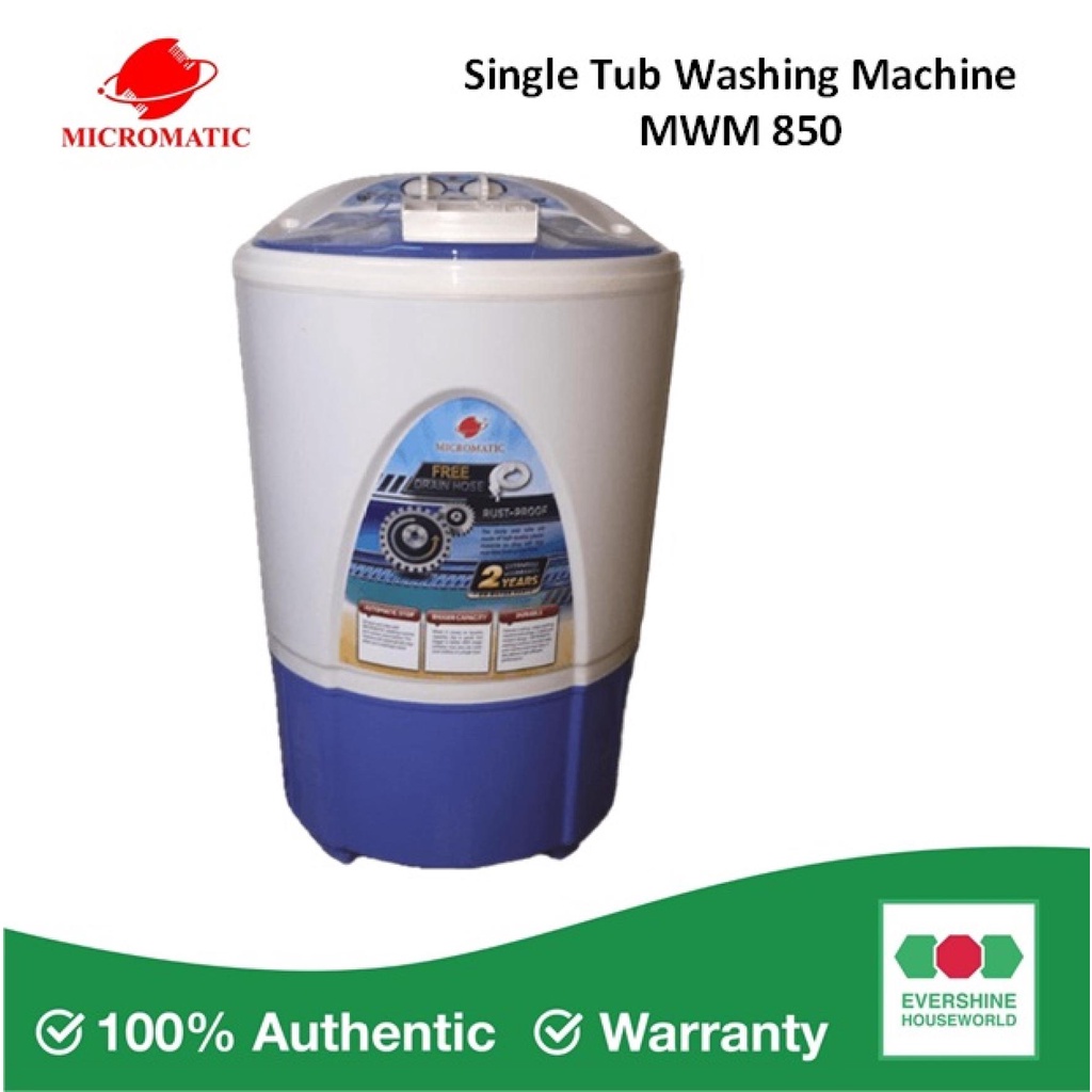 MICROMATIC 8 KGS SINGLE TUB WASHING MACHINE MWM850 Shopee Philippines