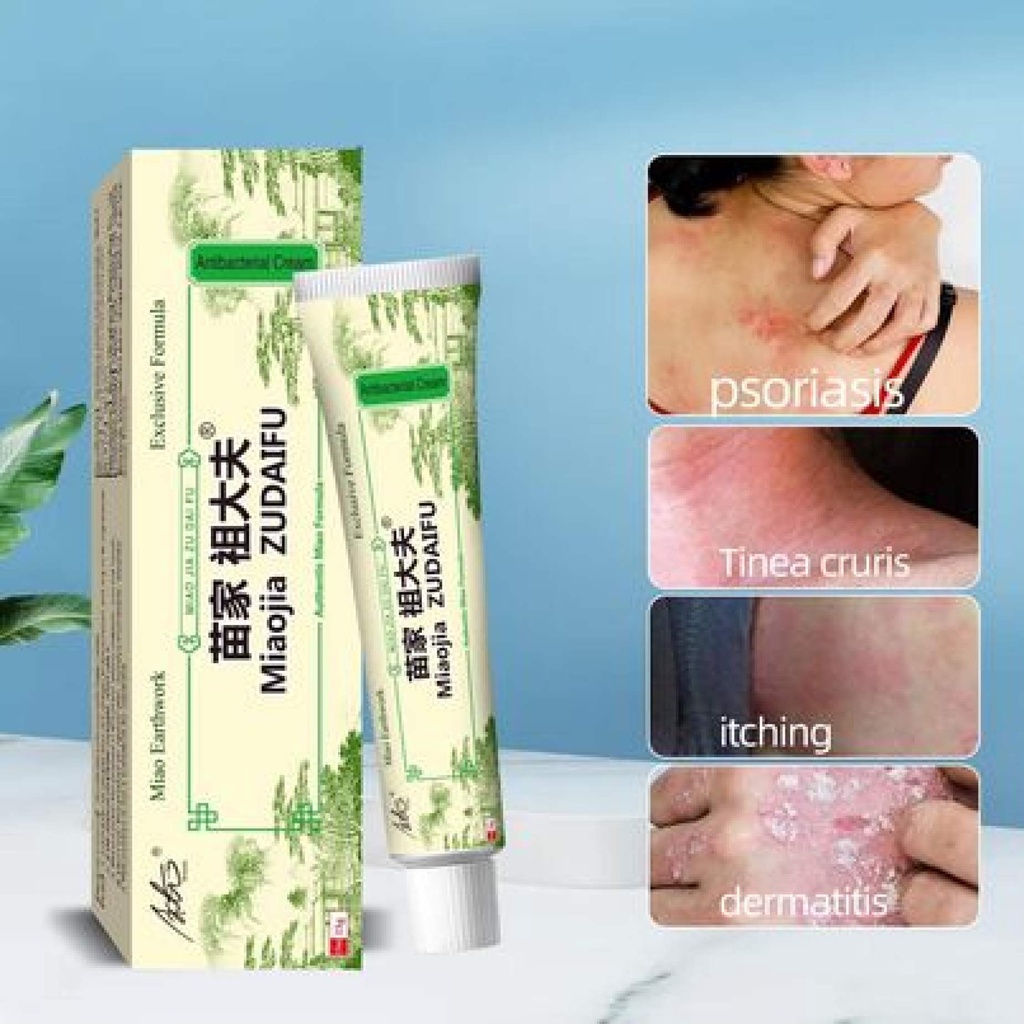 MIAOJIA ZU DAI FU Chinese Herbal Skin Psoriasis Cream Dermatitis ...