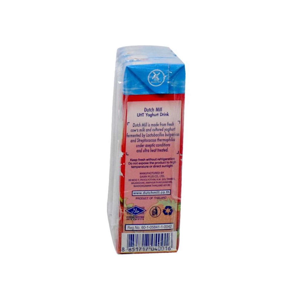 Dutch Mill UHT Yoghurt Drink Strawberry 180ml x 4 brick Shopee