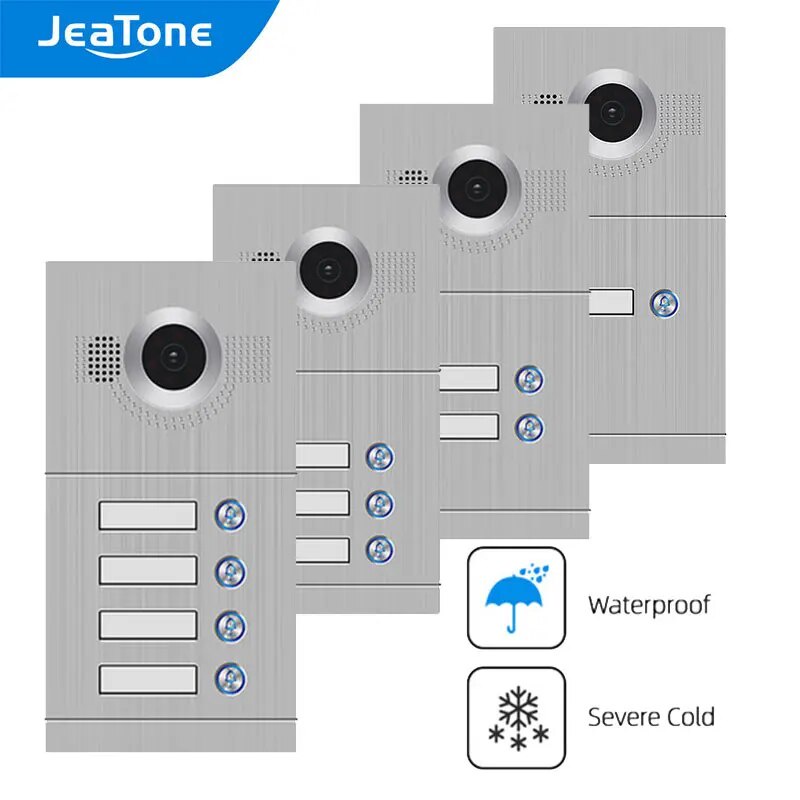 JeaTone Video Doorbell Outdoor Door Bell Waterproof IP65 Wired Intercom ...