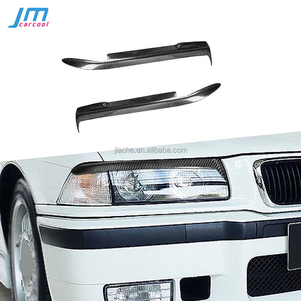 Carbon Fiber Car Front Bumper Eyelid Eyebrow Trims For BMW E36 1992 ...