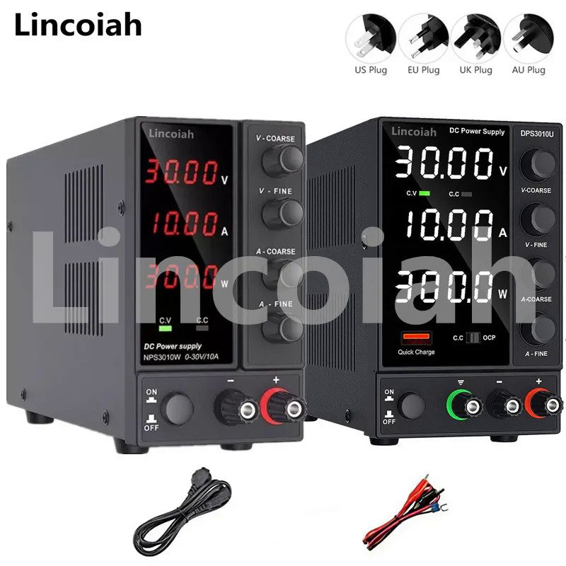 Lab Bench Regulated Adjustable Power Supply 30V 10A 60V 5A Laboratory