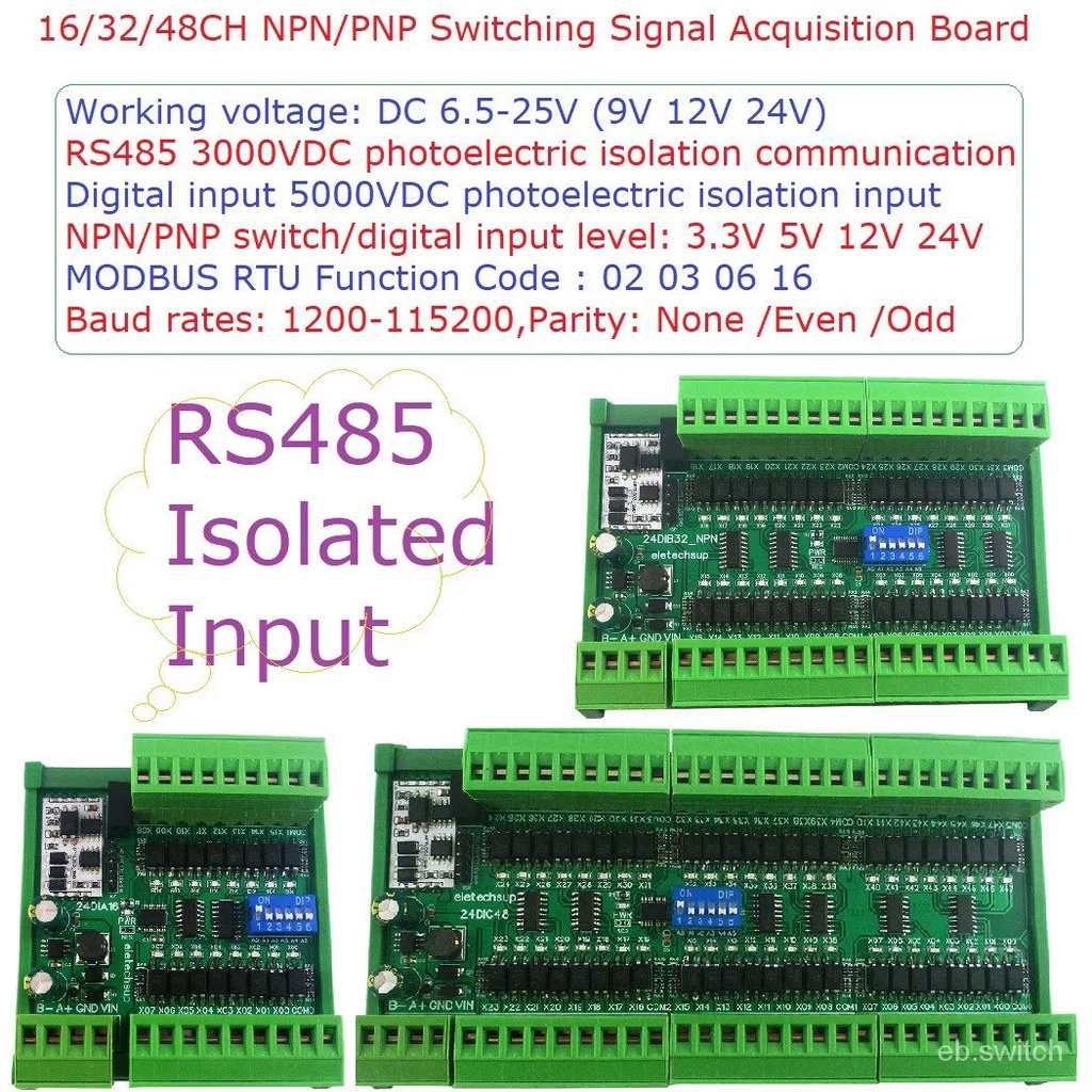 16/32/48CH NPN/PNP Optically Isolated Input Switching Digital Collector ...