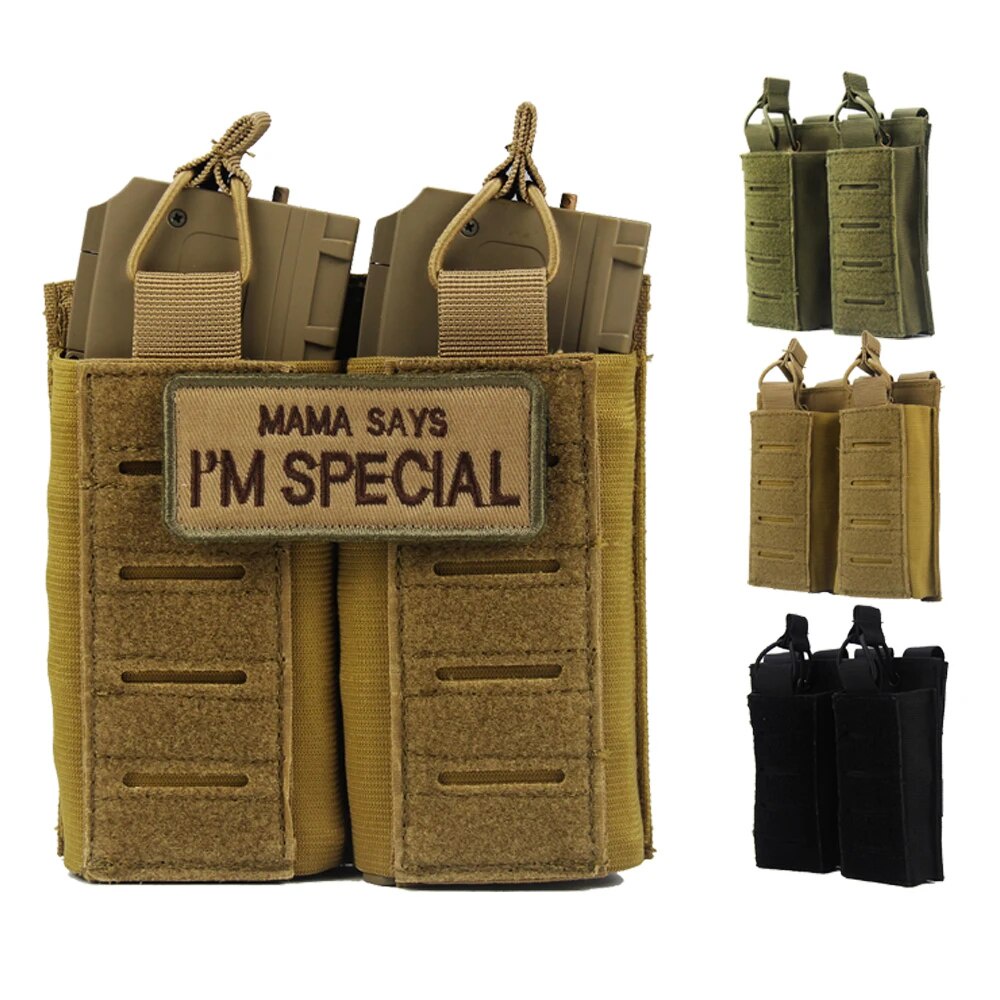 27S 1000D Tactical Double Magazine Pouch Military Drop Utility Molle ...