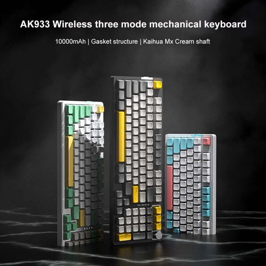 AJAZZ AK966 96 Keys RGB Hot-swappable Keyboards Wireless Bluetooth ...