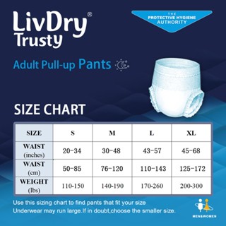 10PCS LivDry Adult Diaper Pull-Ups Incontinence Underwear Overnight ...