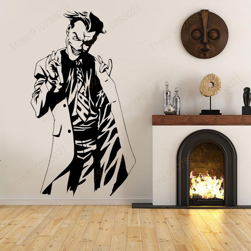 ♥Modern Vinyl Decals Superhero Joker Wall Sticker Interior Home Decor