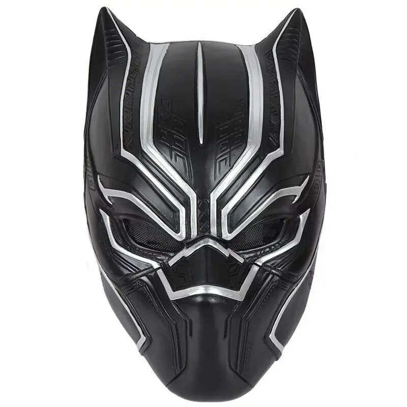 Marvel Avengers Black Panther Anime Figure Latex Headgear Soft Mask ...