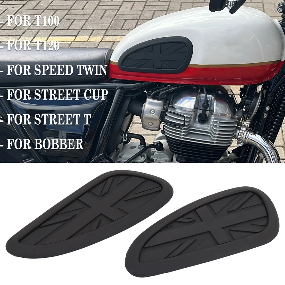 Motor Retro Cafe Racer Gas Fuel Tank Sticker Protector Sheath Knee Tank ...