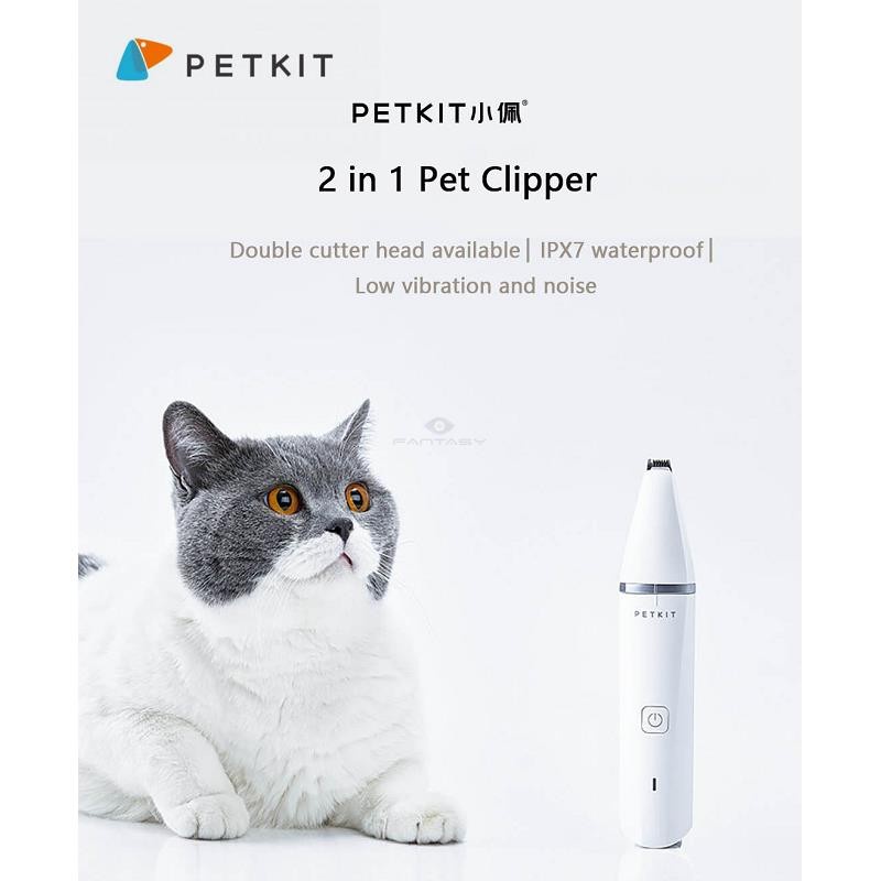 FANTASY Petkit 2 In 1 Pet Dog Hair Trimmer Cat Foot Hair Clipper for