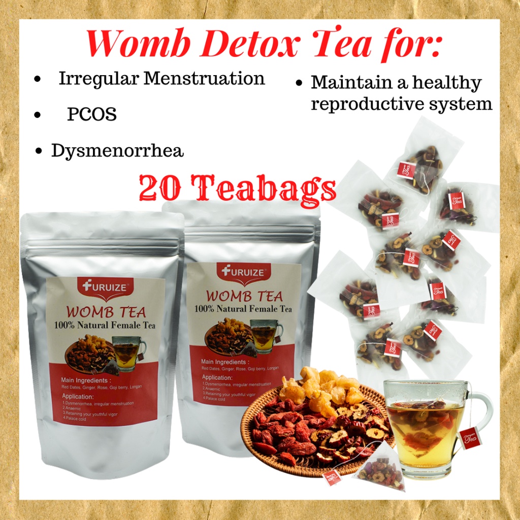 20 Teabags Womb Detox Tea Womb cleanser tea abnormal menstrual monthly ...