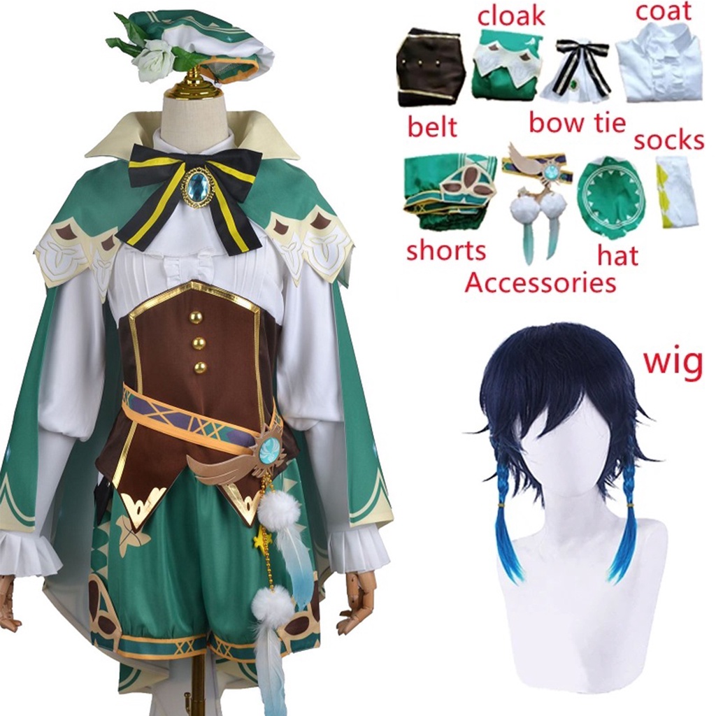 Venti Cosplay Costume Game Genshin Impact Cosplay Twenty Venti Shorts