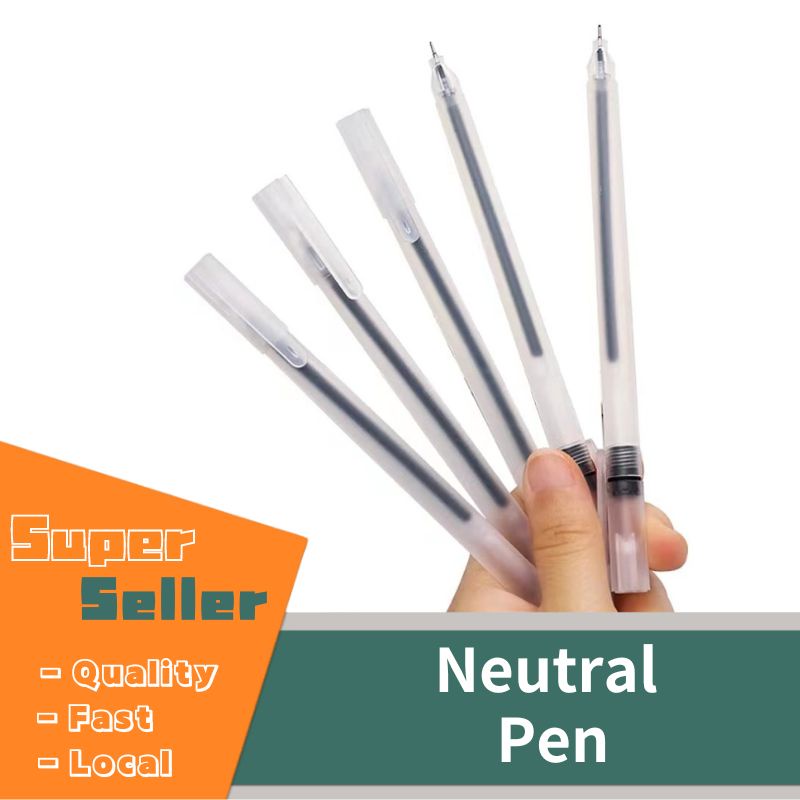 10pcs MUJI Gel Pen Ballpen Neutral Pen Black Frosted Full Needle Tube 0 ...