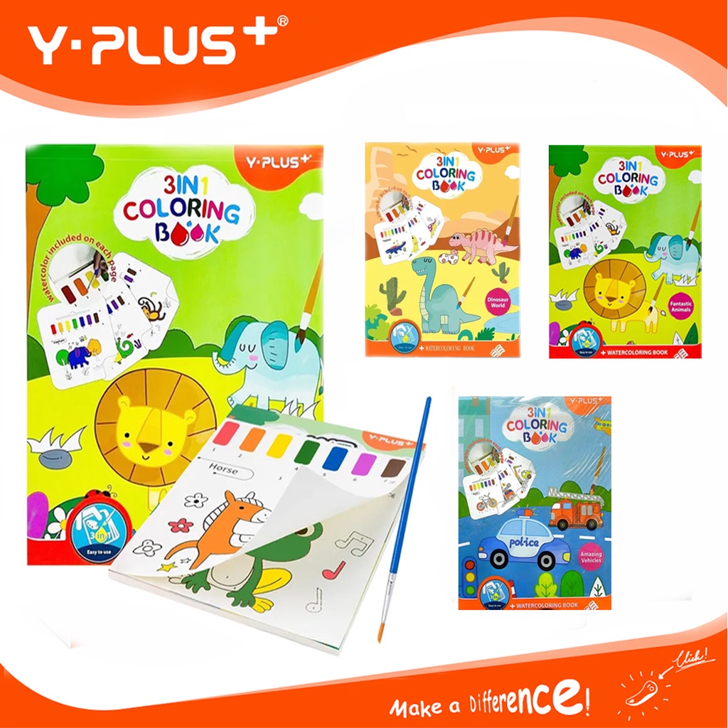 YPlus 3 in 1 Water Coloring Book | Shopee Philippines