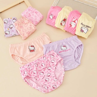 4Pcs Sanrio Anime Hello Kitty Girls Panties Kawaii My Melody Kuromi  Cinnamoroll Cute Kids Cotton Breathable Triangle Underwear - AliExpress