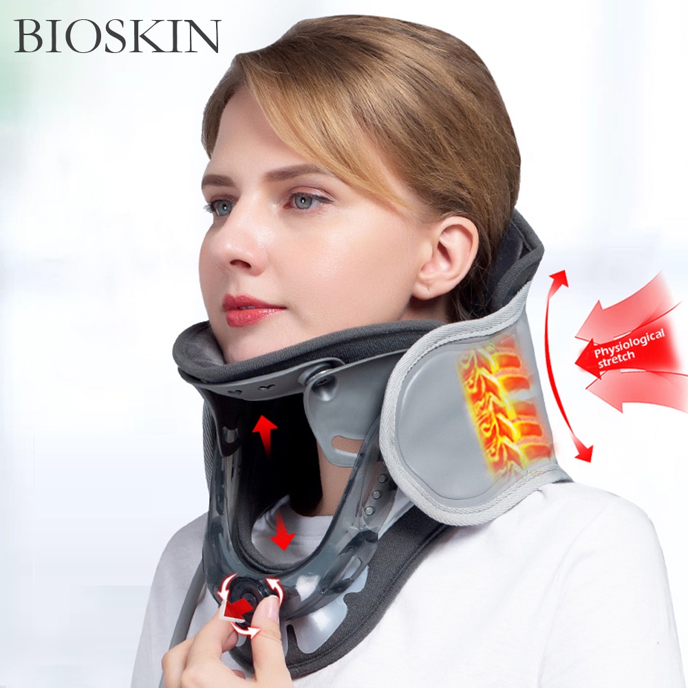 Bioskin Inflatable Cervical Vertebra Traction Neck Stretcher Support ...