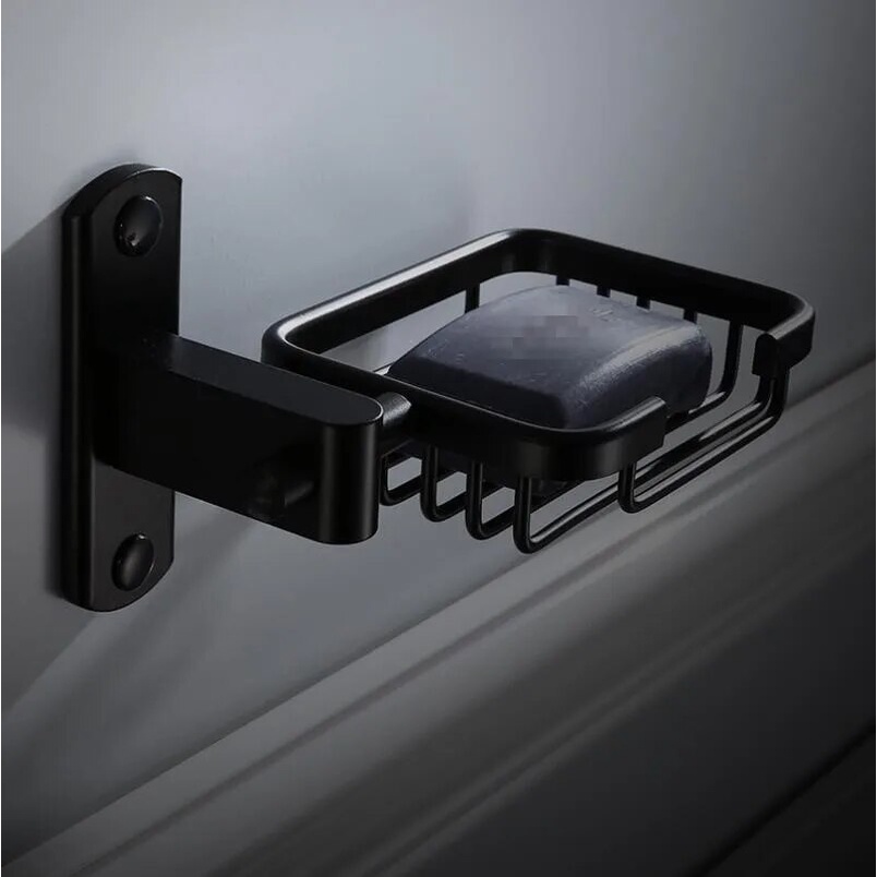 Black soap box European antique bathroom soap dish, hotel soap net ...