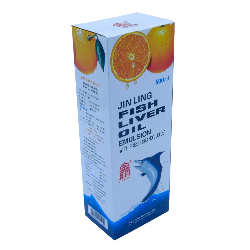 In stock Ling 500ml bottles Fresh Oil Fish Emulsion w Orange Jin Liver