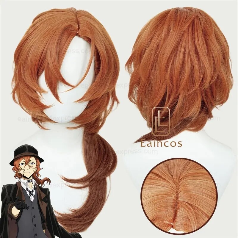 Anime Bungo Stray Dogs Chuya Nakahara Chuuya Cosplay Wig 55cm Gradient ...