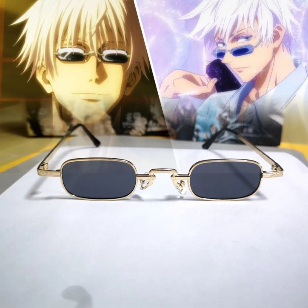 Anime Glasses Jujutsu Kaisen Cosplay Sunglasses Cartoon Gojo Satoru ...