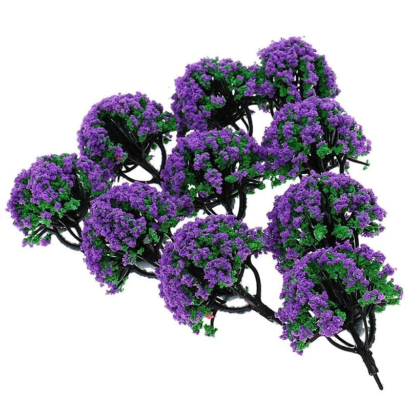 BYK 10pcs Banyan Trees Model Train Garden Park Wargame Scenery Layout Diorama 12cm I.25600985