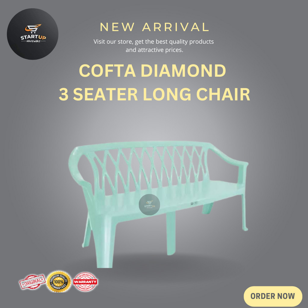 2024Y COFTA CHAIR LOVE 3SEATER LONG DIAMOND SEAT MONOBLOC Shopee