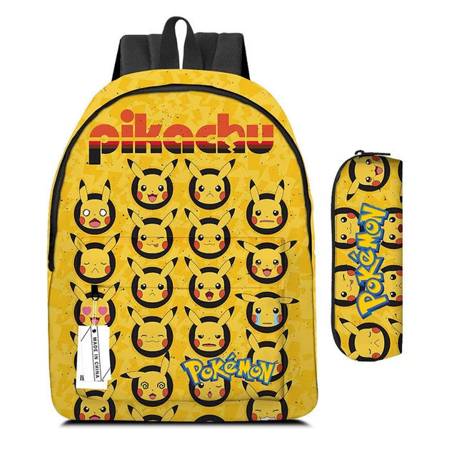 8 88Bj Anime Pokemon School Bags Backpacks Pikachu Psyduck Kids Bags ...