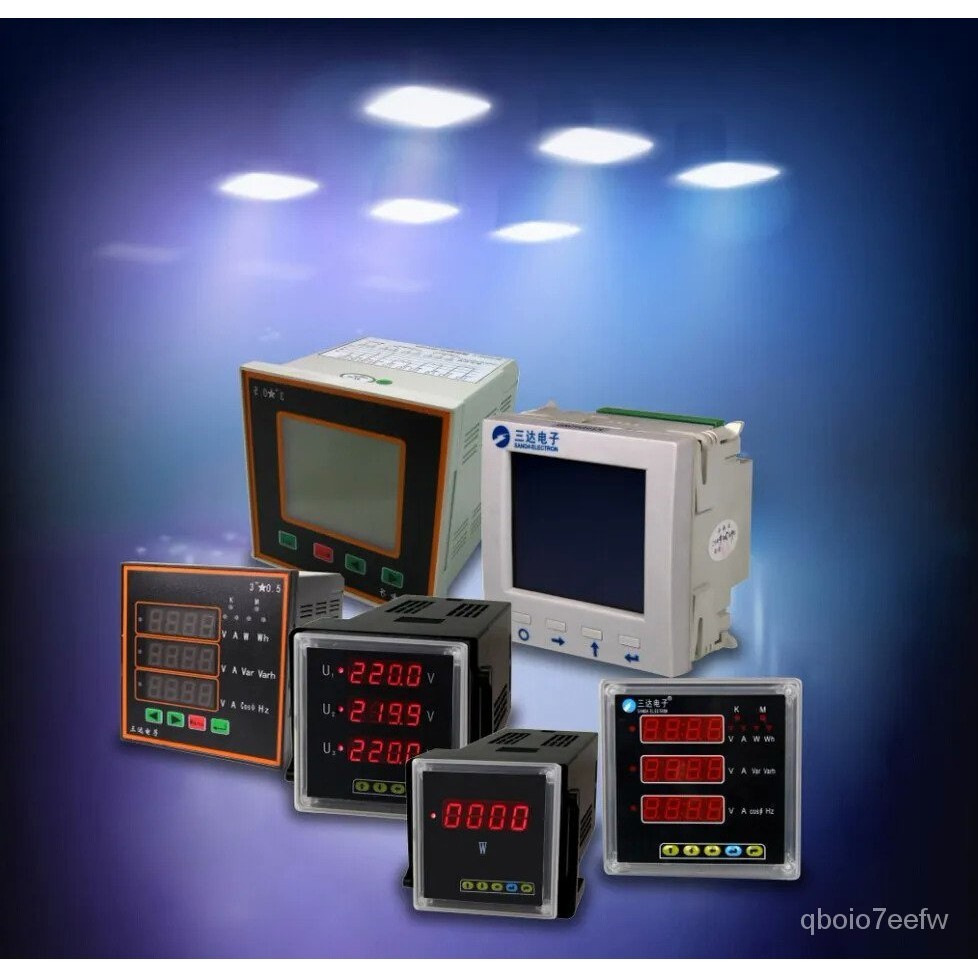 Digital only display 3 phase power meter ampere measuring instrument ...