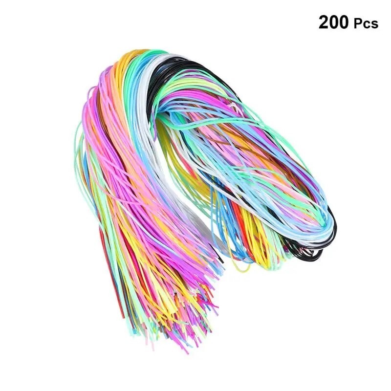 200pcs Colorful Braided Rope PVC Braided Wire Plastic DIY Braided Rope ...