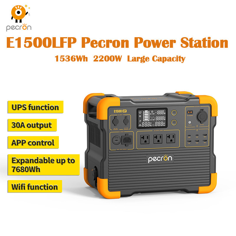 Pecron E1500LFP 1536Wh/2200W LiFePO4 Battery 220V Portable Power ...