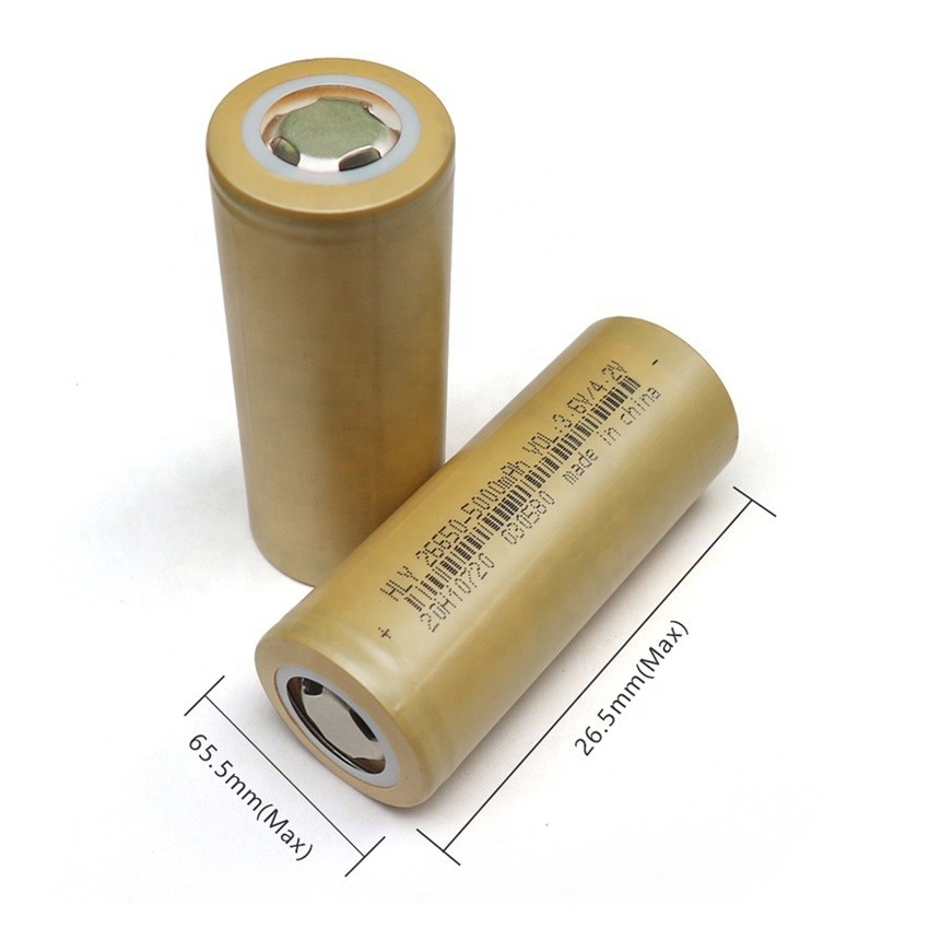 HLY 26650 5000mah 3.6V 3C rate 1500 cycles A grade lithium ion battery ...