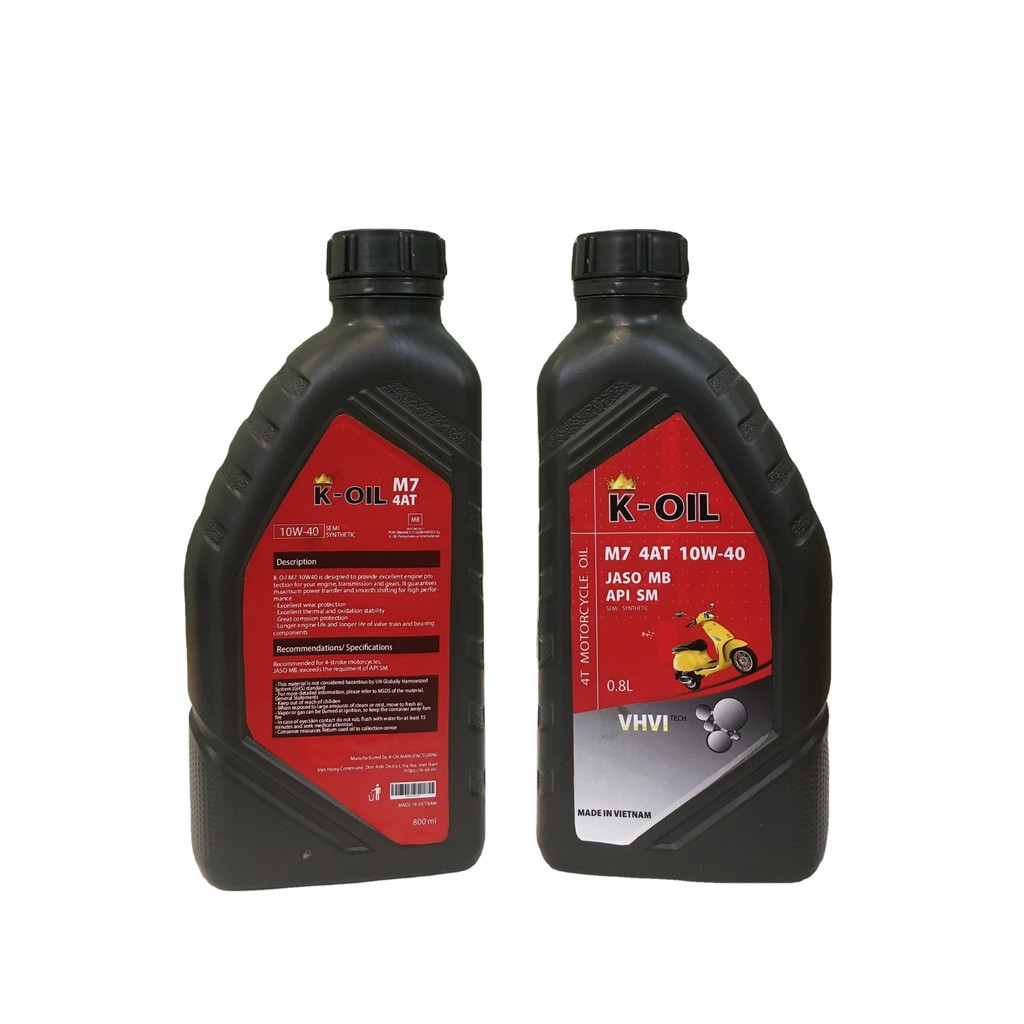 K-Oil M7 4AT engine oil 10W-40 API SM JASO MB excellent thermal best ...