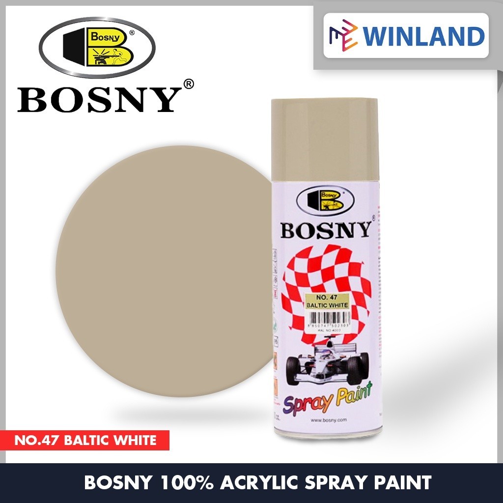 Bosny by Winland 100% Acrylic Spray Paint Baltic White No. 47 ...