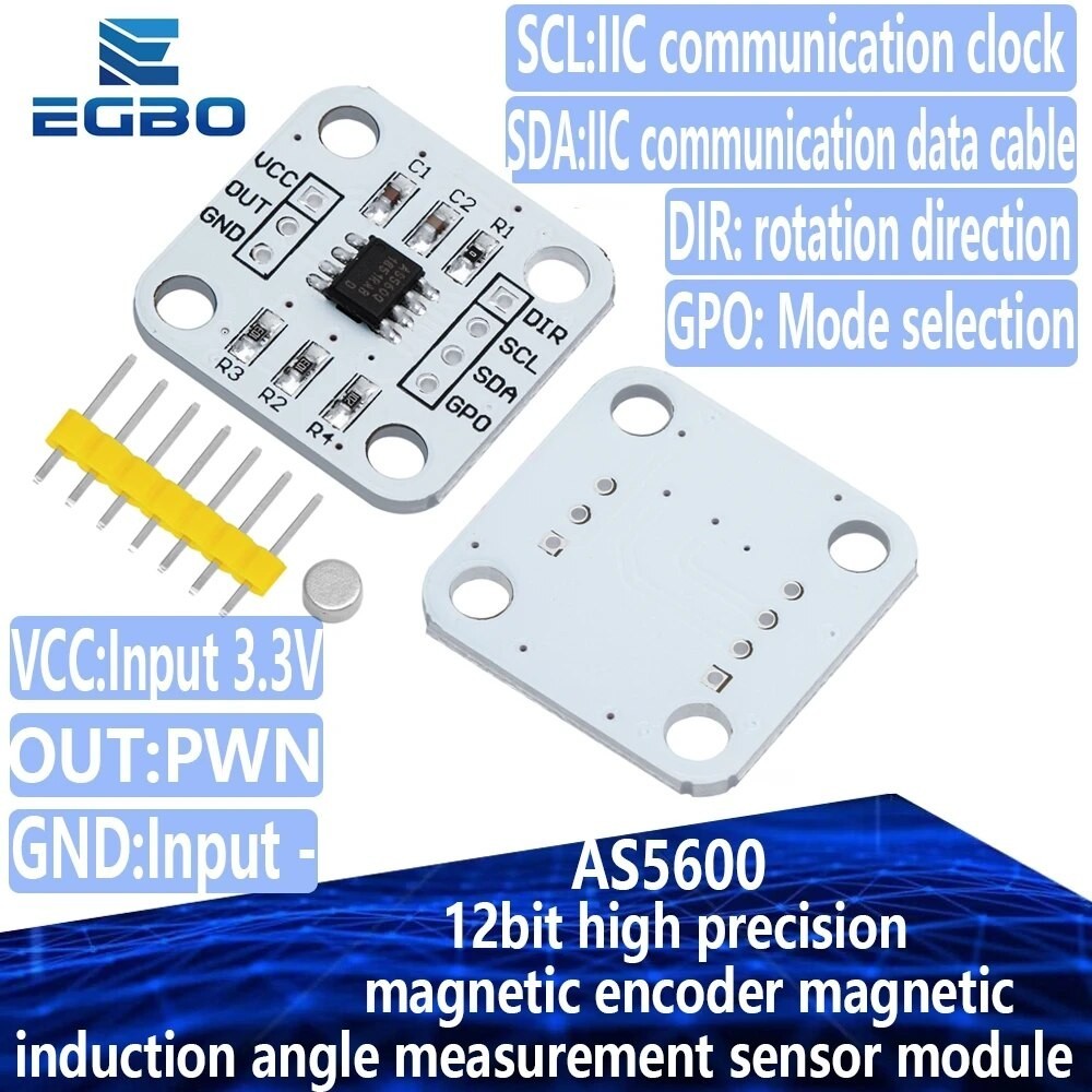 AS5600 magnetic encoder magnetic induction angle measurement sensor ...