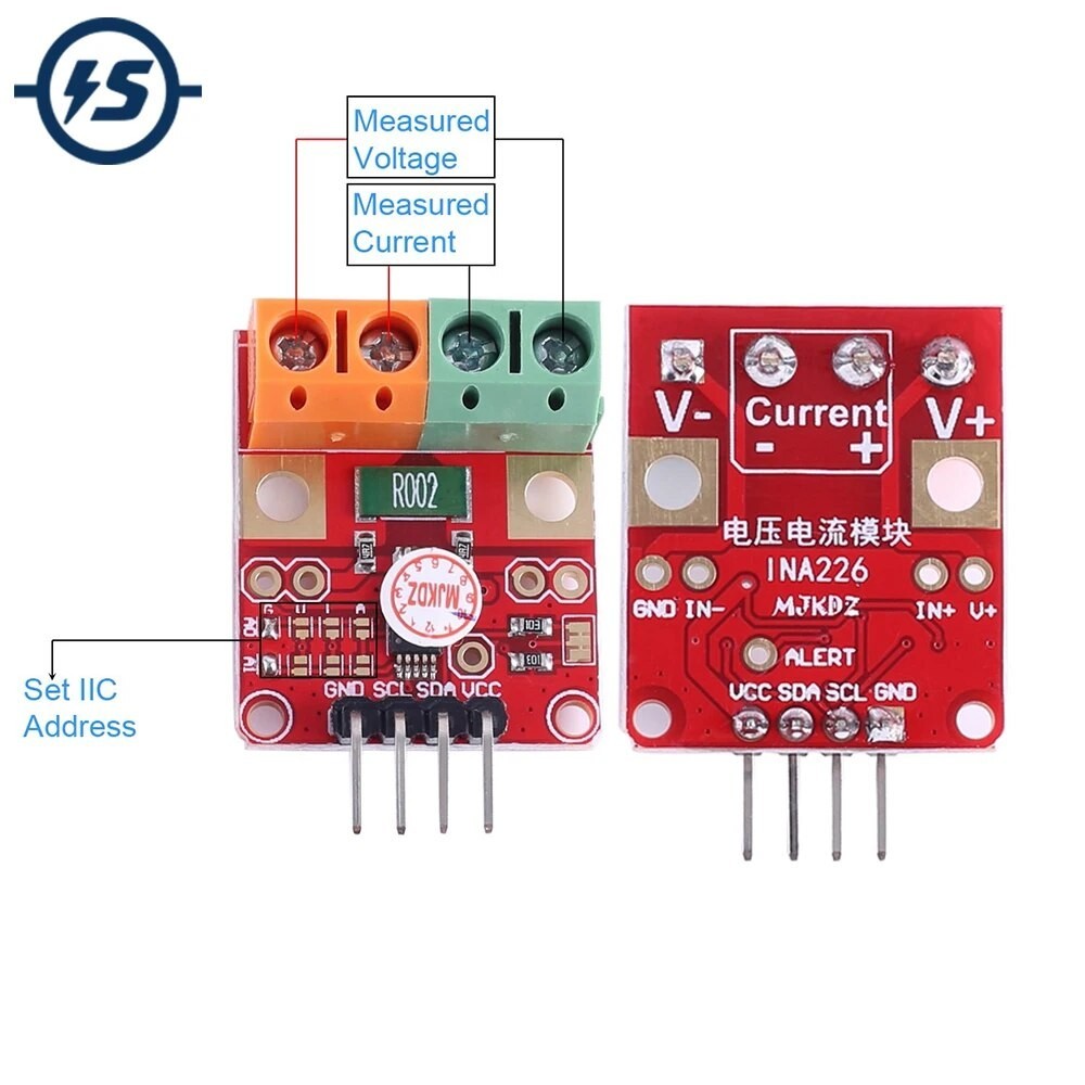 INA226 Voltage Current Monitor IIC 12C Interface 0-36V 20A Power Tester ...