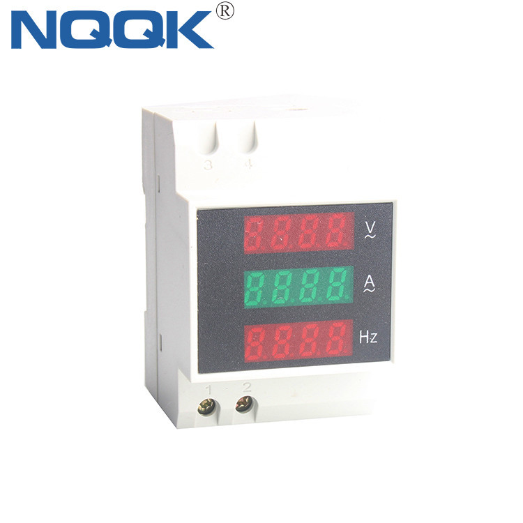 D52 2059 Din Rail 220v 380v 100a Digital Ac Voltmeter Ammeter Frequency