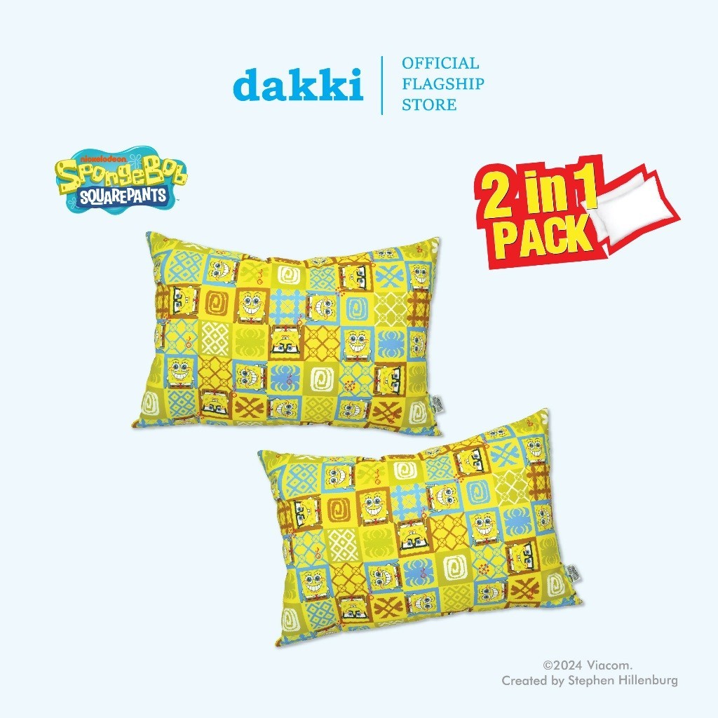 Dakki 2 in 1 dToons Spongebob Chess 18"x28" Regular Pillow Shopee