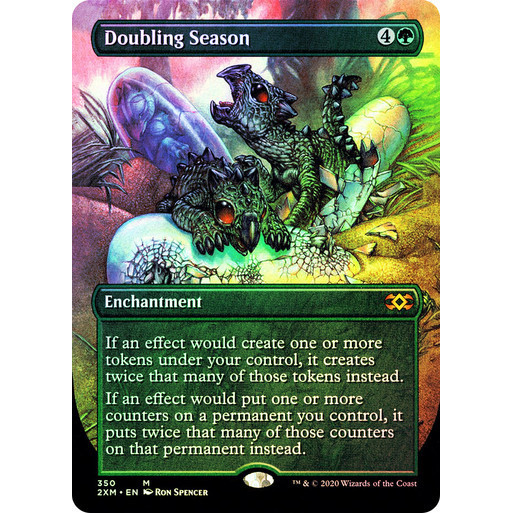 MTG Proxy Card - Doubling Season (Borderless Foil) | Double Masters ...