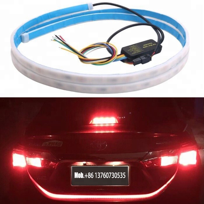 RGB flowing Flexible LED strip DRL Rear Trunk Tail gate Light Brake ...