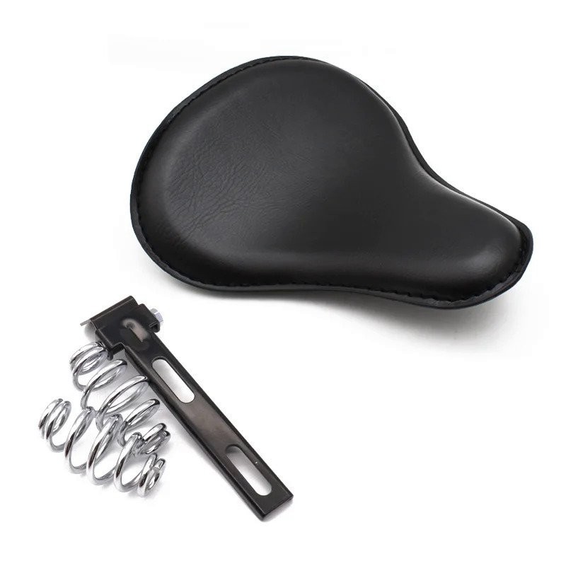 Motorcycle PU Leather Solo Seat with Spring for Harley Sportster XL