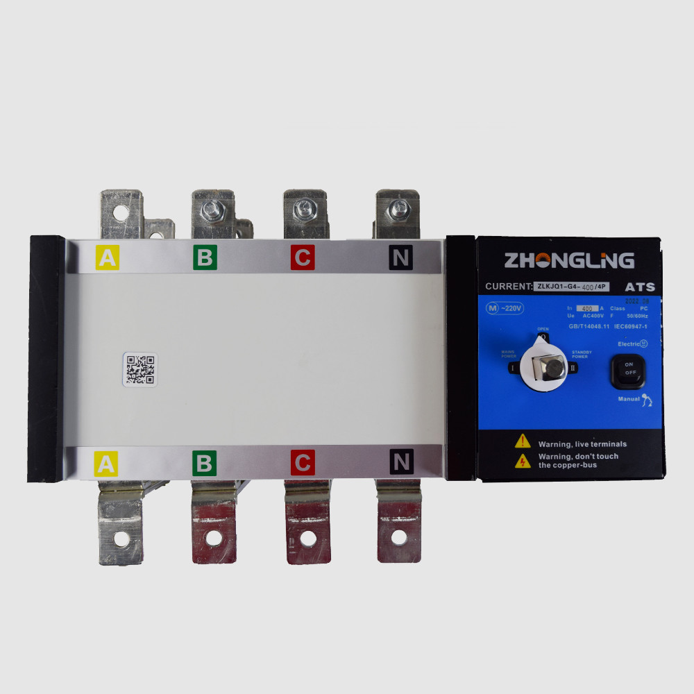 ZHONGLING ATS Automatic Transfer Switch 4P 400A PC grade 220V/ 440V 4 ...