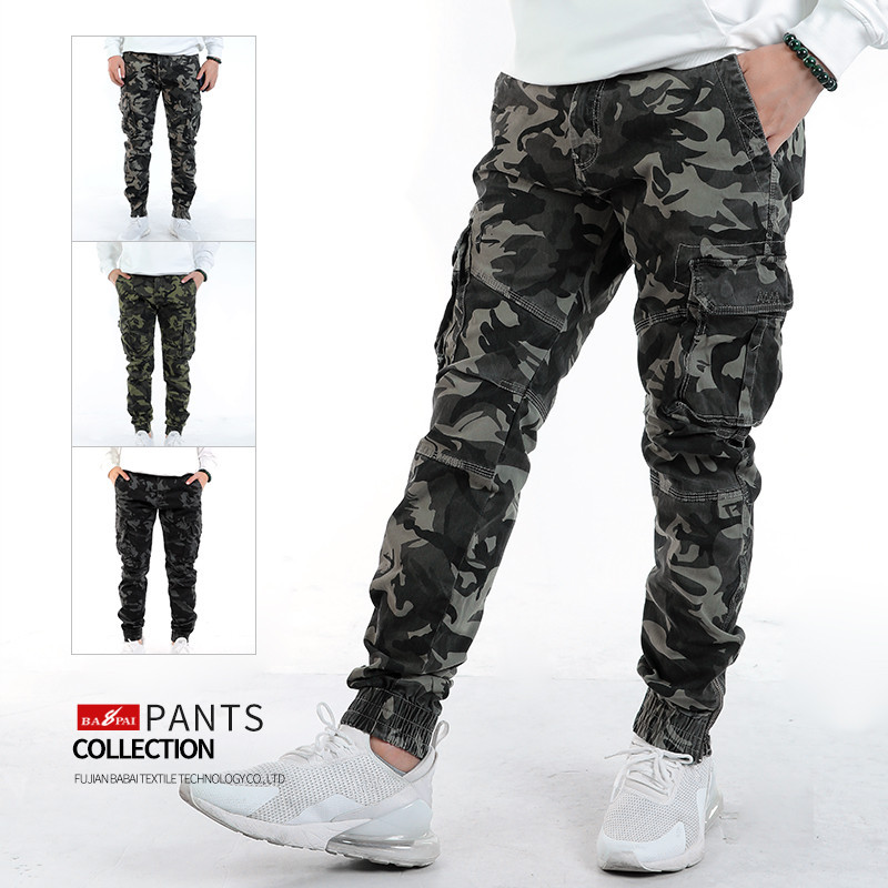 BAPAI Brand Men's Fashion Oversized Camouflage Cargo Pants Outdoor Army ...