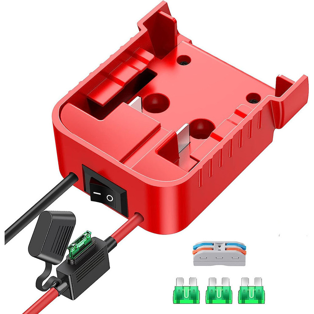 Power Wheels Adapter for Milwaukee M18 Battery 18V Conversion Kit with Switch,12AWG Wire
