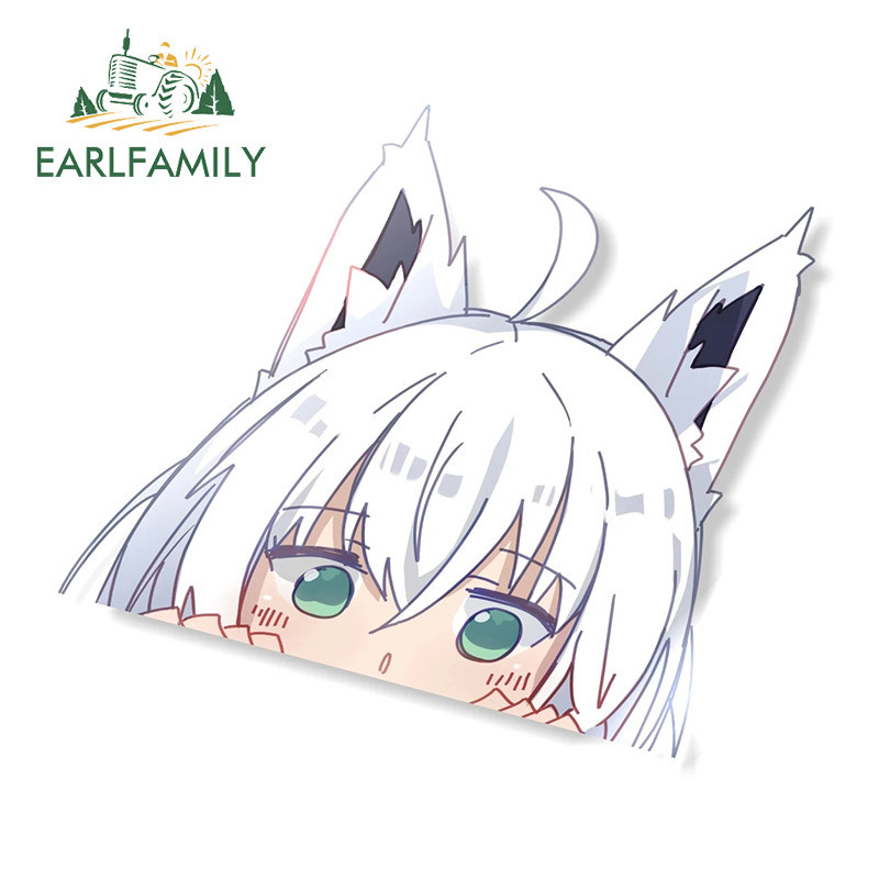 EARLFAMILY 13cm Anime Fubuki Peeker Sticker Big Head Vinyl Cartoon Car ...
