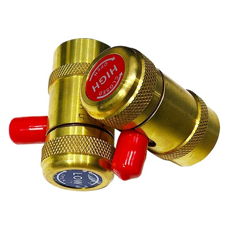 Car Air Condition Hose Adapter Quick Brass connector Refrigeration ...