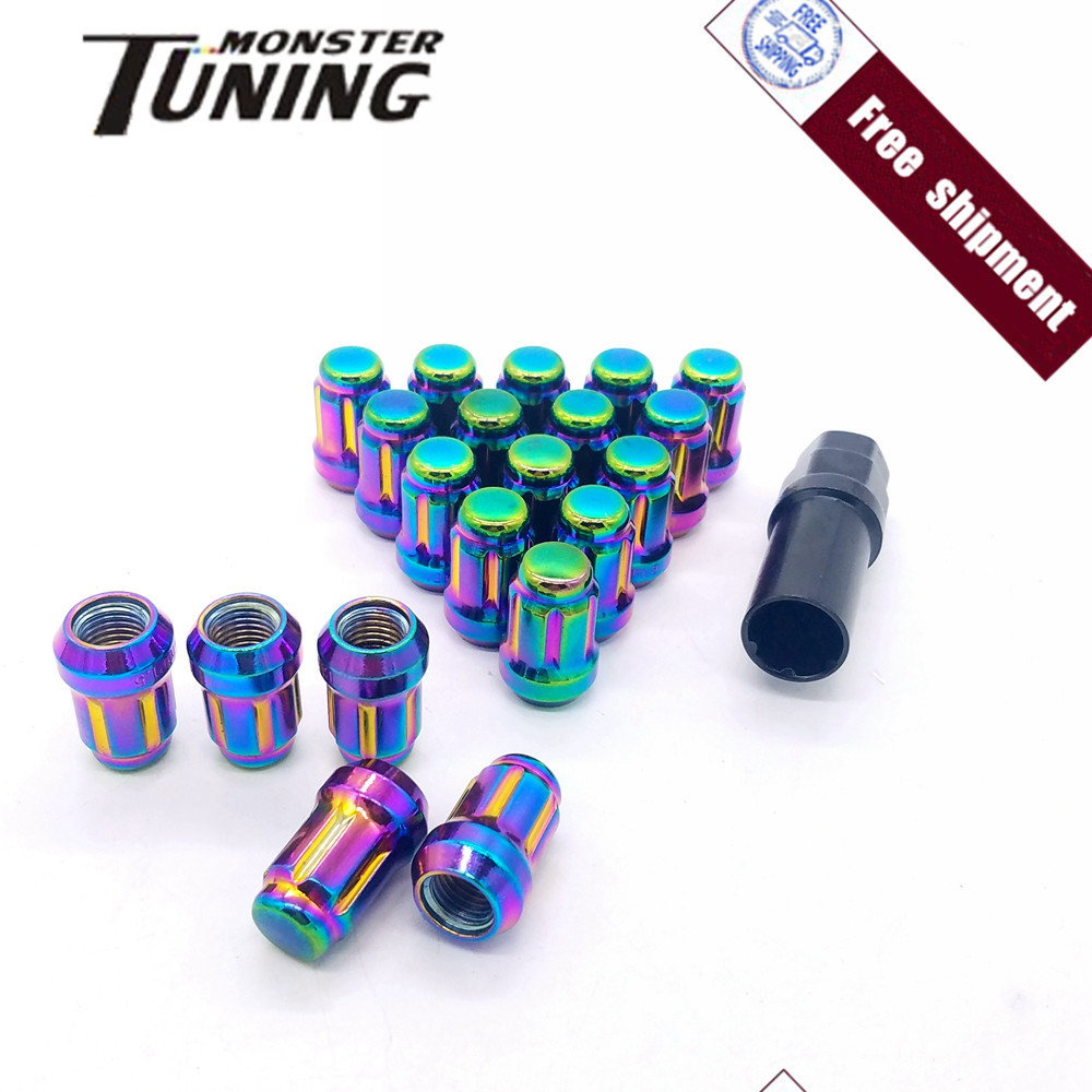 Free Shipping M12xP1.5/1.25 20pcs Groove Car Wheel Lug Nuts Antitheft