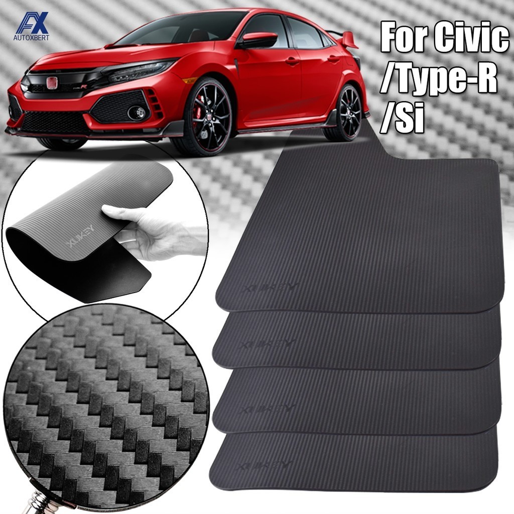 ☾Rally Mud Flaps For Honda Civic Type R Type-R Type-S Mugen Si EK9 EP3 ...
