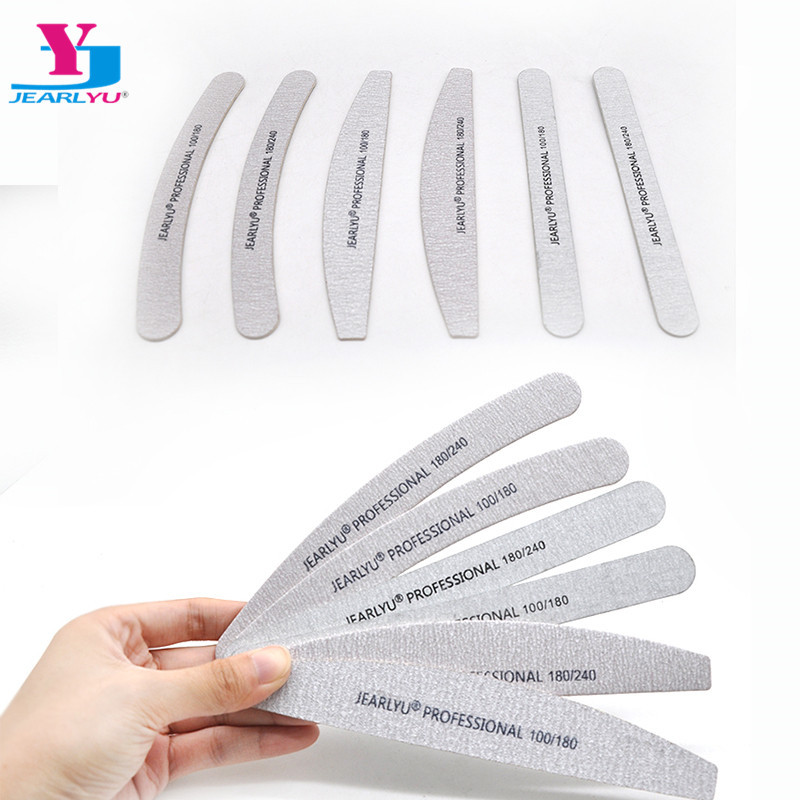 10 Pcs/lot Wood Nail File 100/180/240 Manicure Files Double-sided Nails ...