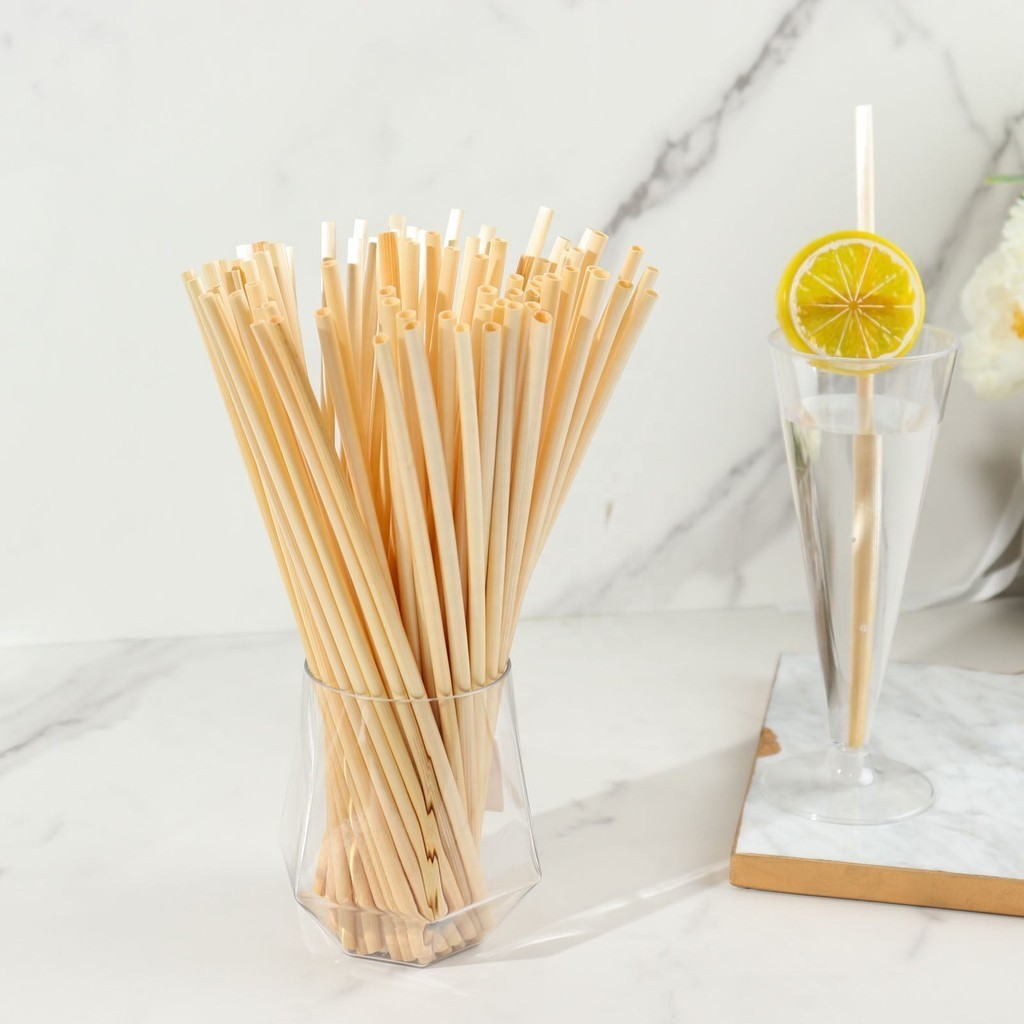 New eco friendly 100 biodegradable grass disposable wheat tube straw ...
