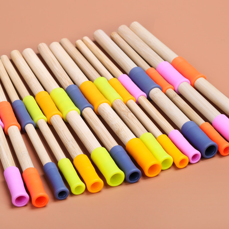 Eco-Friendly Sustainable Bubble Tea Bamboo Strow Straws Kit Wrapped ...